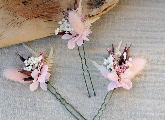 fleurs sur barrettes ou sur peigne