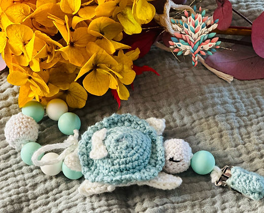 Attache tétine - Aurèle la tortue -