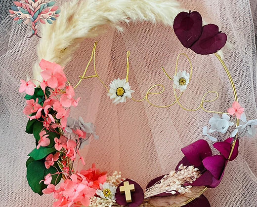 Couronne de Fleurs stabilisées à personnaliser
